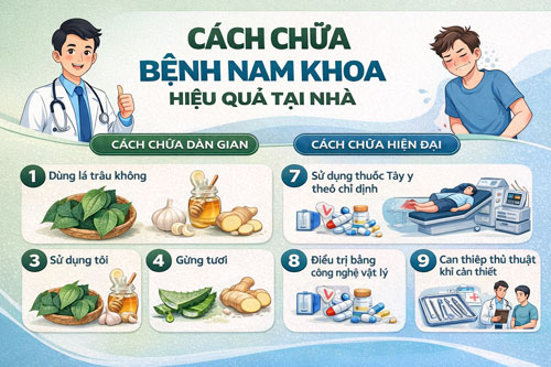 10 Cách chữa bệnh nam khoa hiệu quả tại nhà